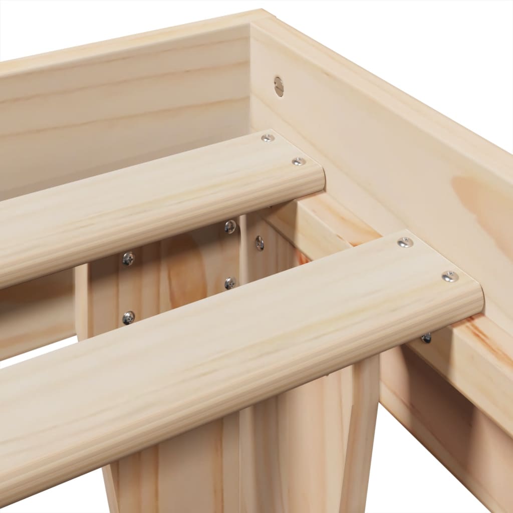 vidaXL Bed Frame without Mattress 200x200 cm Solid Wood Pine