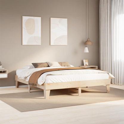vidaXL Bed Frame without Mattress 200x200 cm Solid Wood Pine
