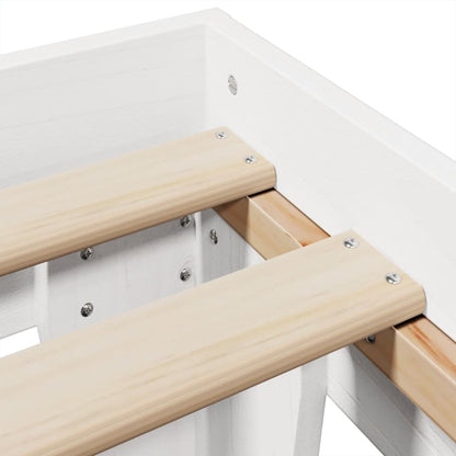 vidaXL Bed Frame without Mattress White 200x200 cm Solid Wood Pine