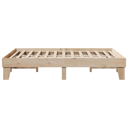vidaXL Bed Frame without Mattress 150x200 cm King Size Solid Wood Pine