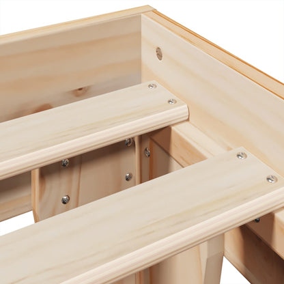 vidaXL Bed Frame without Mattress 140x200 cm Solid Wood Pine