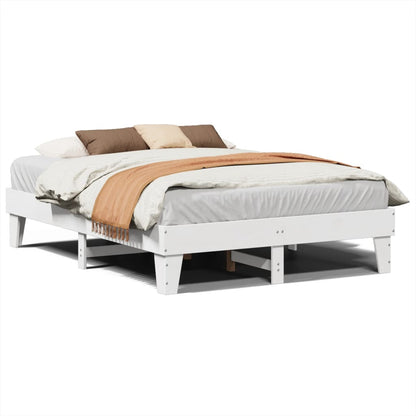 vidaXL Bed Frame without Mattress White 140x200 cm Solid Wood Pine