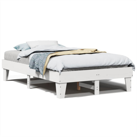 vidaXL Bed Frame without Mattress White 120x200 cm Solid Wood Pine