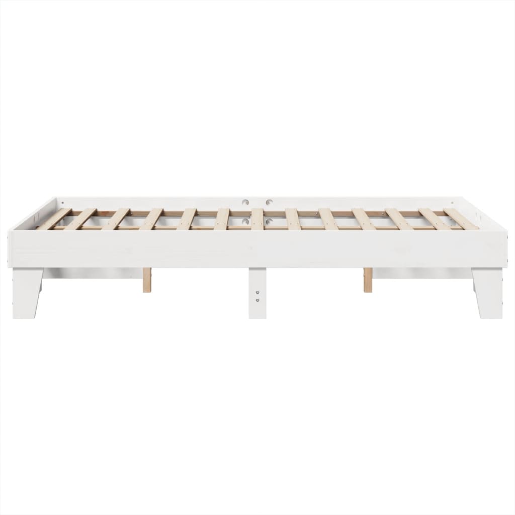 vidaXL Bed Frame without Mattress White 120x200 cm Solid Wood Pine