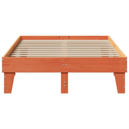 vidaXL Bed Frame without Mattress Wax Brown 120x200 cm Solid Wood Pine