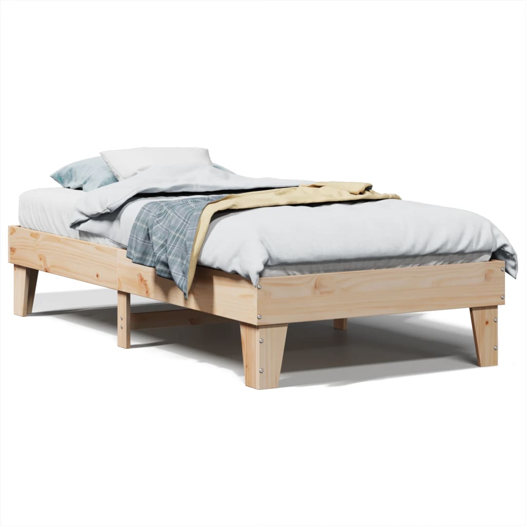 vidaXL Bed Frame without Mattress 100x200 cm Solid Wood Pine