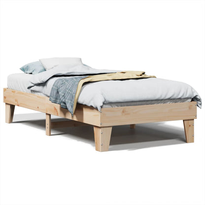 vidaXL Bed Frame without Mattress 100x200 cm Solid Wood Pine