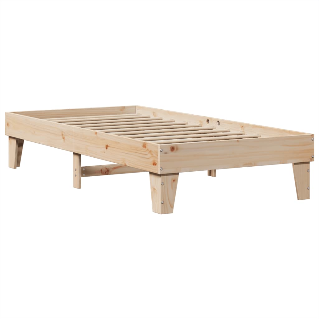 vidaXL Bed Frame without Mattress 100x200 cm Solid Wood Pine
