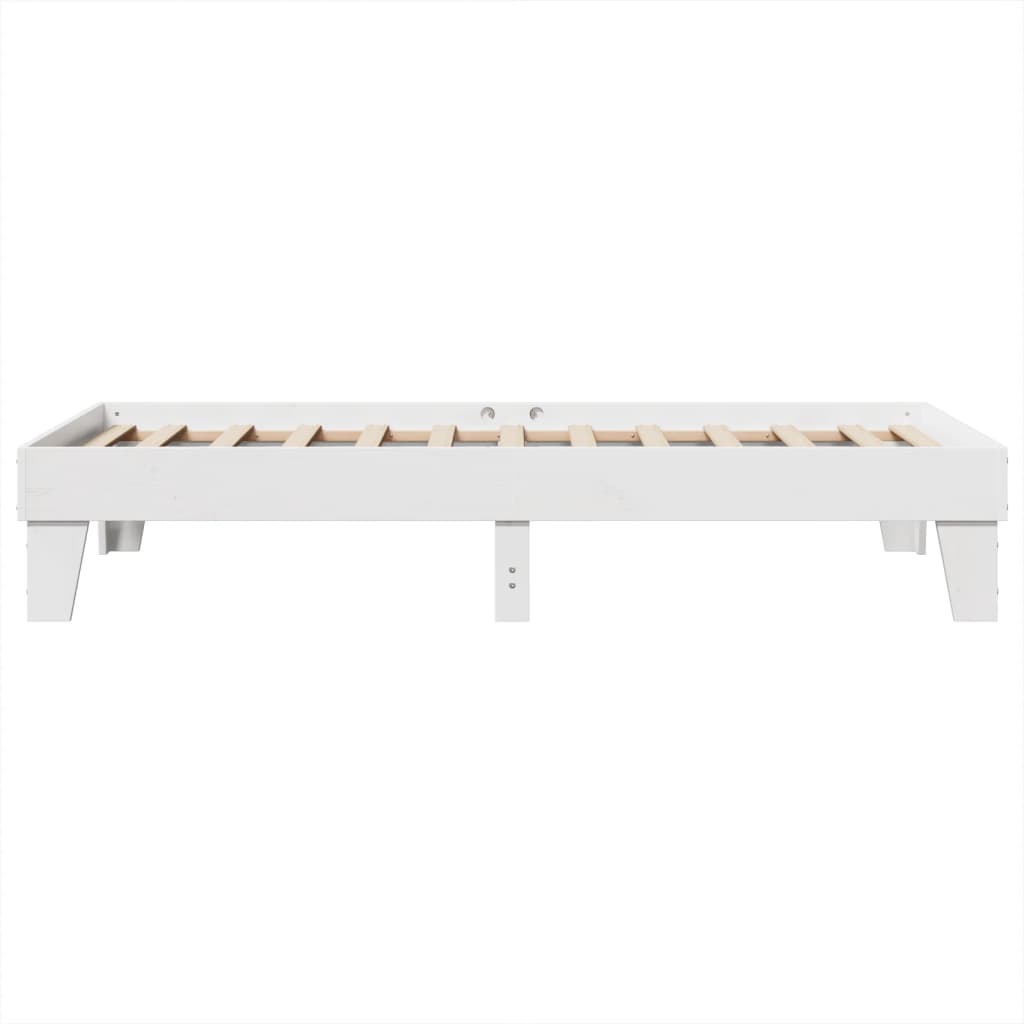vidaXL Bed Frame without Mattress White 90x200 cm Solid Wood Pine