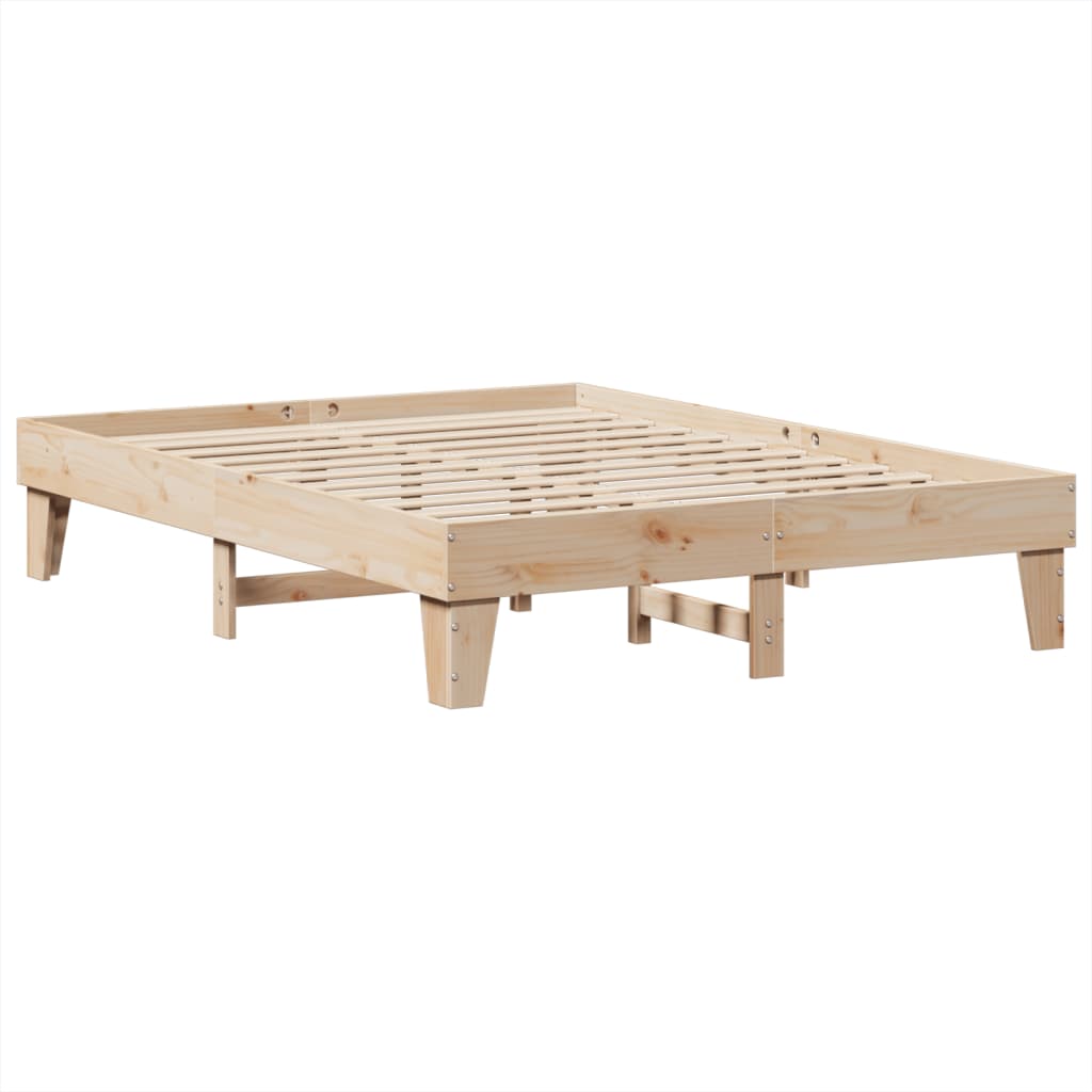 vidaXL Bed Frame without Mattress 140x190 cm Solid Wood Pine
