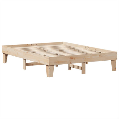 vidaXL Bed Frame without Mattress 140x190 cm Solid Wood Pine