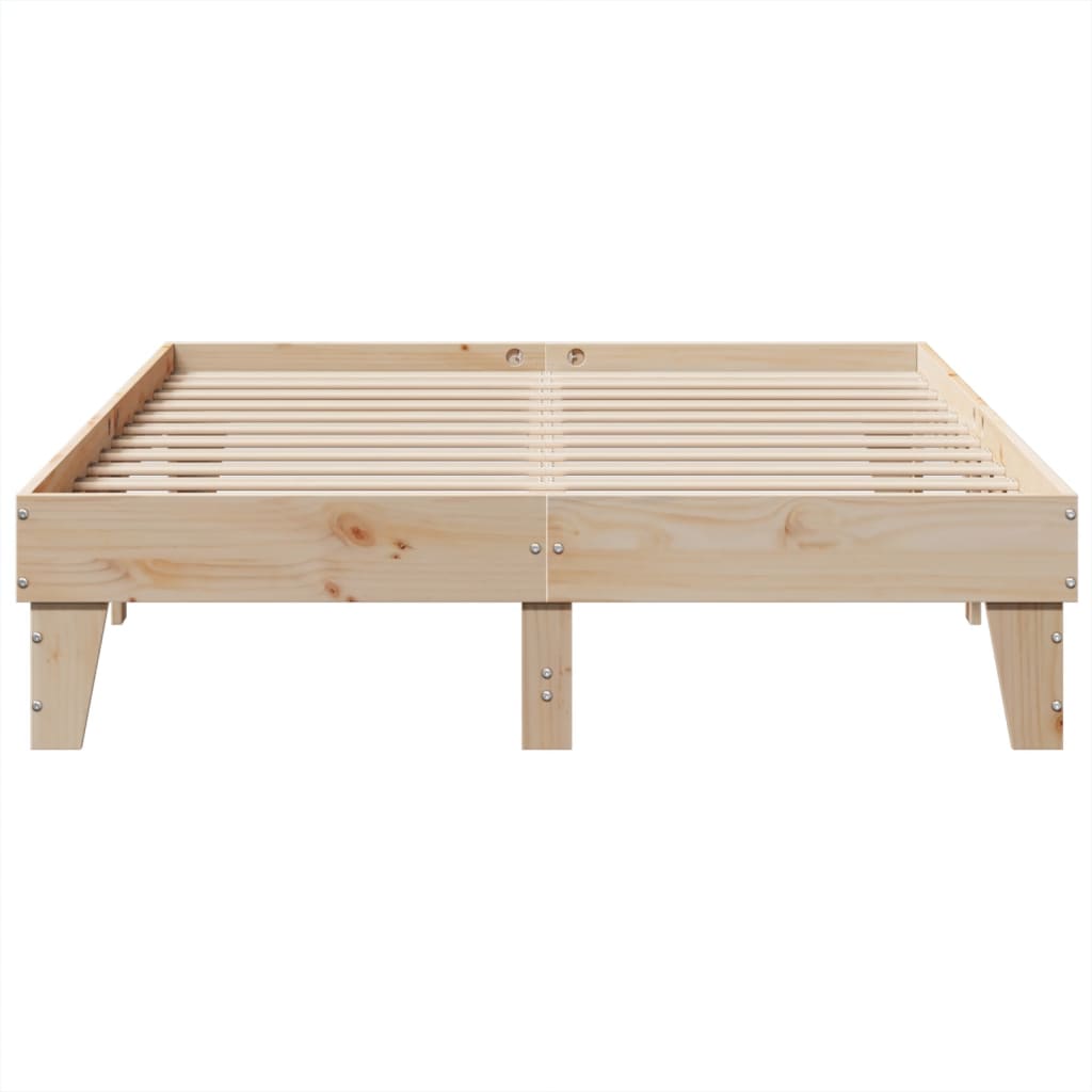 vidaXL Bed Frame without Mattress 140x190 cm Solid Wood Pine