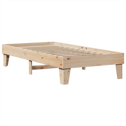 vidaXL Bed Frame without Mattress 90x190 cm Single Solid Wood Pine