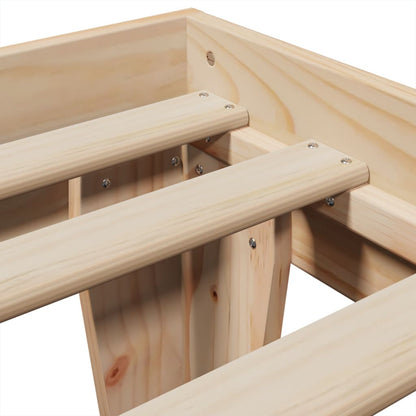vidaXL Bed Frame without Mattress 90x190 cm Single Solid Wood Pine