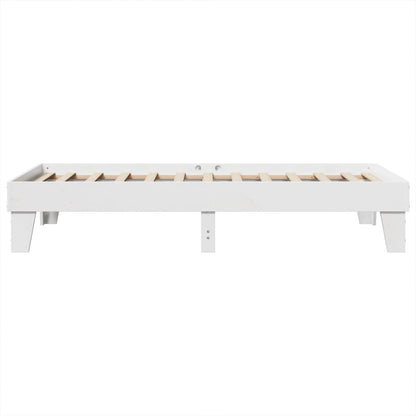 vidaXL Bed Frame without Mattress White 90x190 cm Single Solid Wood Pine