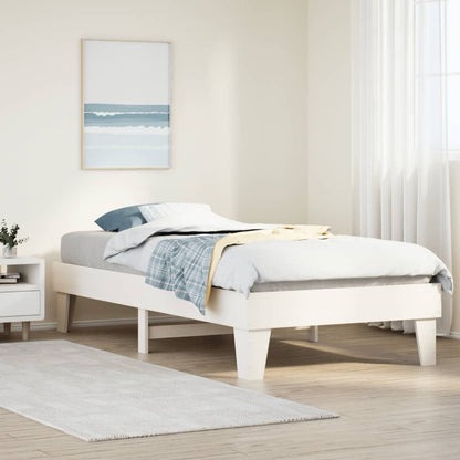 vidaXL Bed Frame without Mattress White 90x190 cm Single Solid Wood Pine