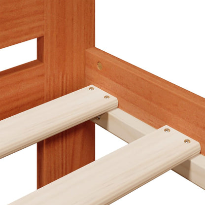 vidaXL Bed Frame without Mattress Wax Brown 150x200 cm King Size Solid Wood Pine