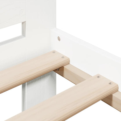 vidaXL Bed Frame without Mattress White 140x190 cm Solid Wood Pine