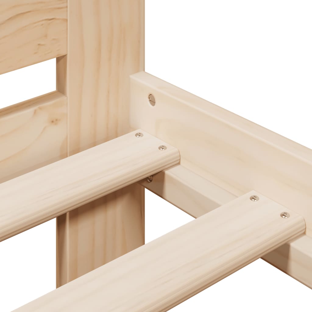 vidaXL Bed Frame without Mattress 120x190 cm Small Double Solid Wood Pine