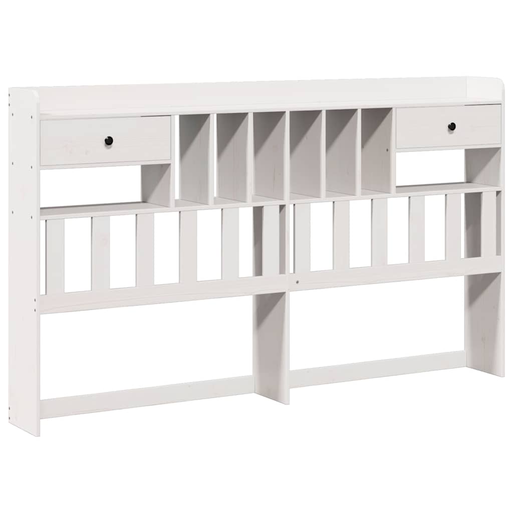 vidaXL Headboard with Storage White 180 cm Solid Wood Pine
