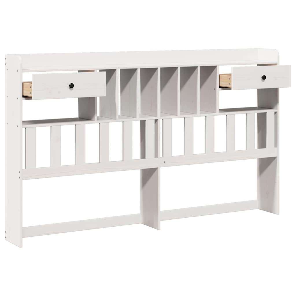 vidaXL Headboard with Storage White 180 cm Solid Wood Pine