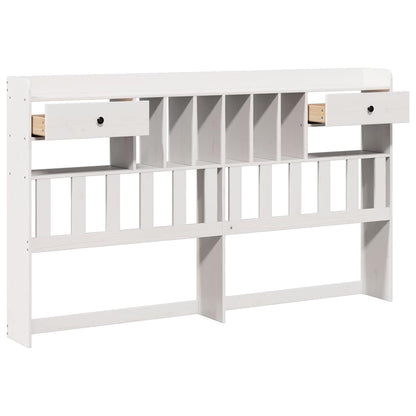 vidaXL Headboard with Storage White 180 cm Solid Wood Pine