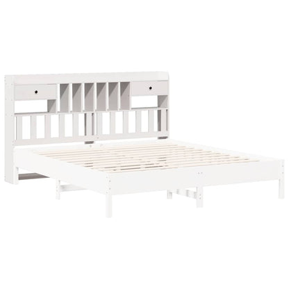 vidaXL Headboard with Storage White 180 cm Solid Wood Pine