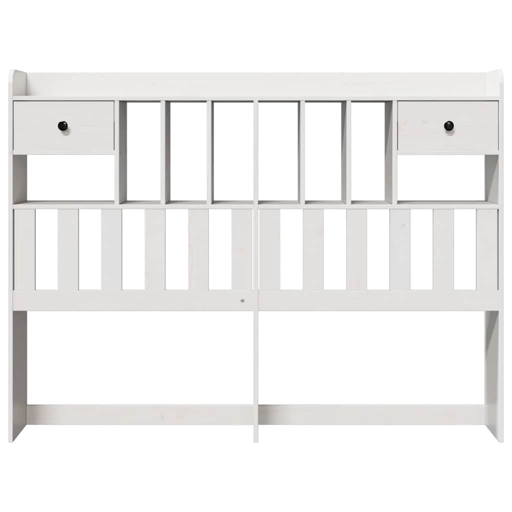 vidaXL Headboard with Storage White 160 cm Solid Wood Pine