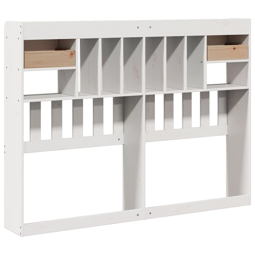 vidaXL Headboard with Storage White 160 cm Solid Wood Pine