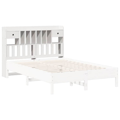 vidaXL Headboard with Storage White 160 cm Solid Wood Pine