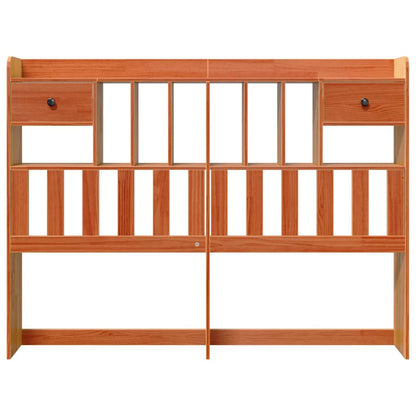 vidaXL Headboard with Storage Wax Brown 160 cm Solid Wood Pine