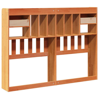 vidaXL Headboard with Storage Wax Brown 160 cm Solid Wood Pine