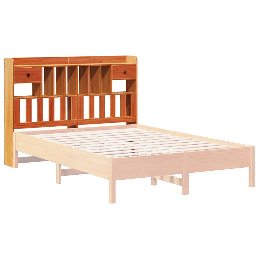 vidaXL Headboard with Storage Wax Brown 160 cm Solid Wood Pine