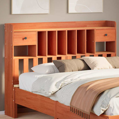 vidaXL Headboard with Storage Wax Brown 160 cm Solid Wood Pine
