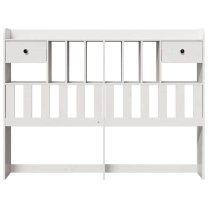 vidaXL Headboard with Storage White 150 cm Solid Wood Pine