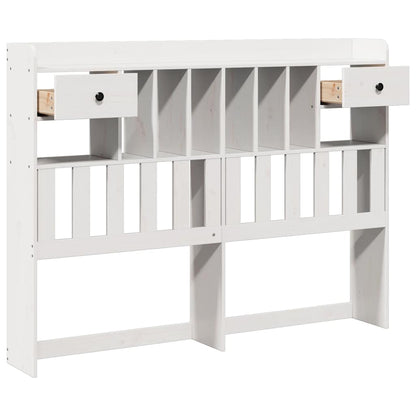 vidaXL Headboard with Storage White 150 cm Solid Wood Pine