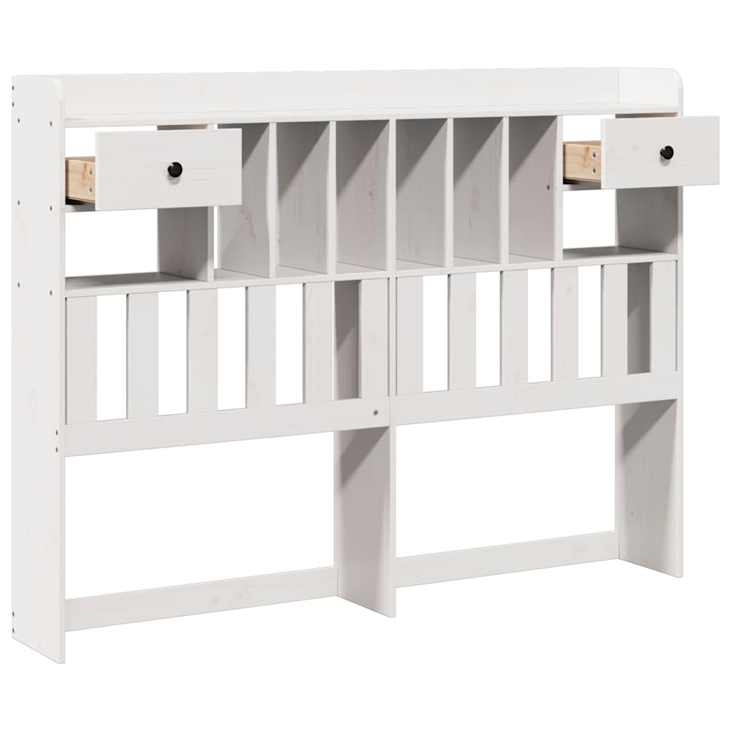 vidaXL Headboard with Storage White 140 cm Solid Wood Pine