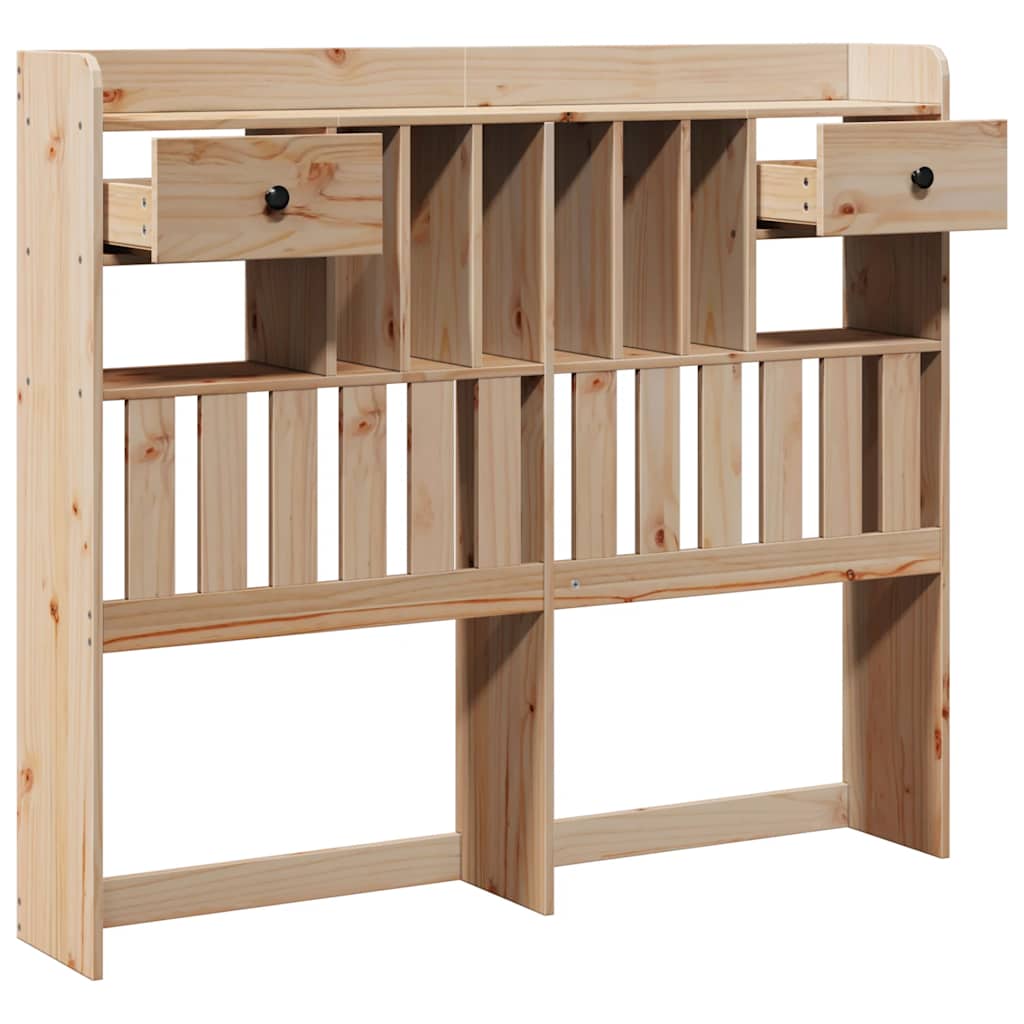 vidaXL Headboard with Storage 135 cm Solid Wood Pine