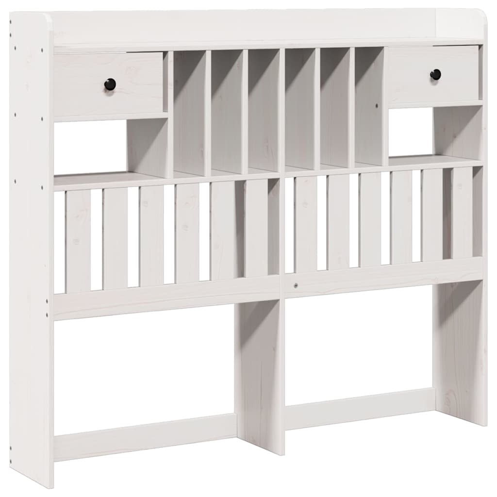 vidaXL Headboard with Storage White 135 cm Solid Wood Pine