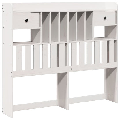 vidaXL Headboard with Storage White 135 cm Solid Wood Pine