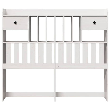 vidaXL Headboard with Storage White 135 cm Solid Wood Pine