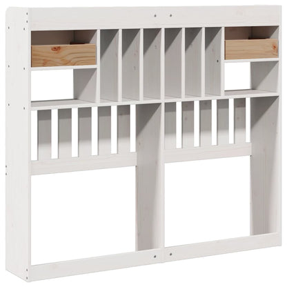 vidaXL Headboard with Storage White 135 cm Solid Wood Pine