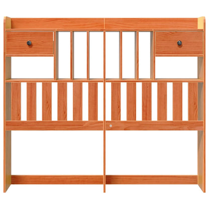vidaXL Headboard with Storage Wax Brown 135 cm Solid Wood Pine