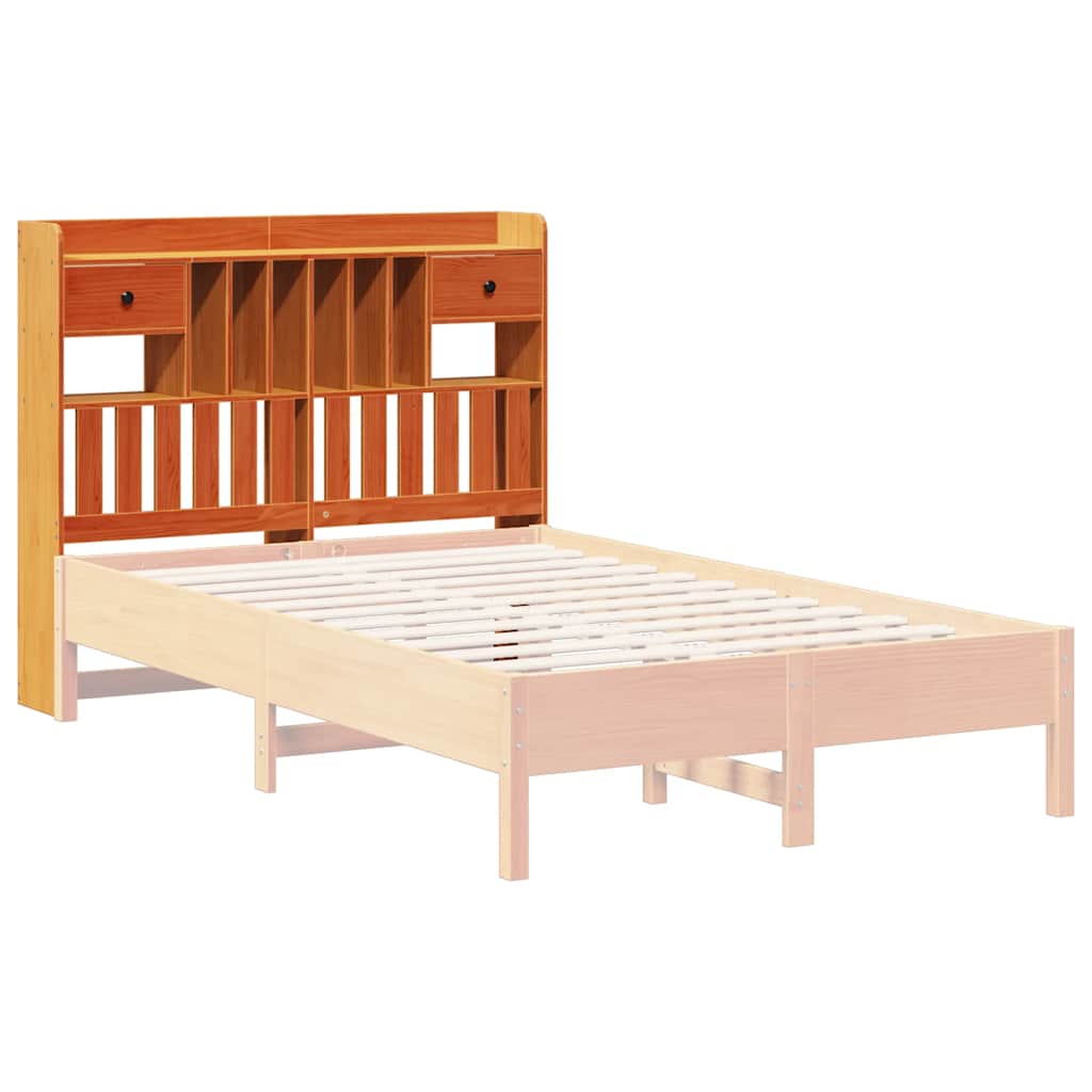 vidaXL Headboard with Storage Wax Brown 135 cm Solid Wood Pine