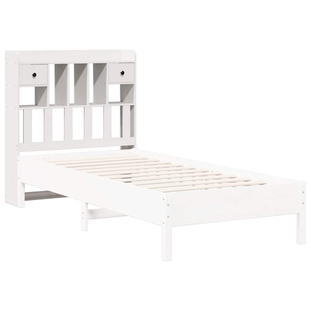 vidaXL Headboard with Storage White 90 cm Solid Wood Pine
