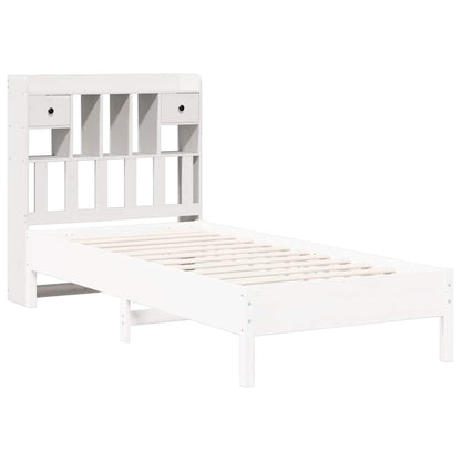 vidaXL Headboard with Storage White 90 cm Solid Wood Pine