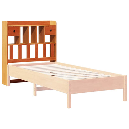 vidaXL Headboard with Storage Wax Brown 75 cm Solid Wood Pine