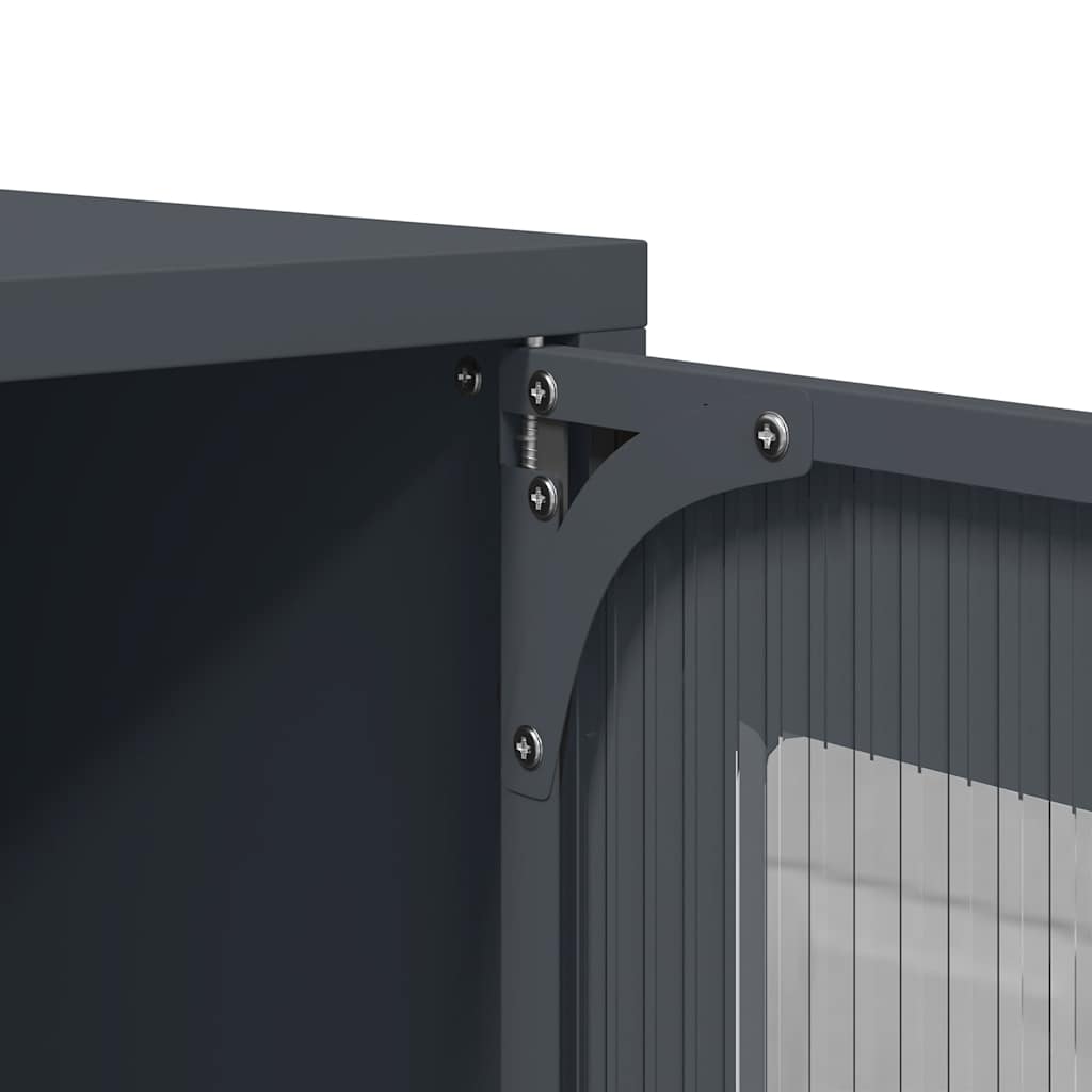 vidaXL Bedside Cabinet Anthracite 36x39x60.5 cm Cold-rolled Steel