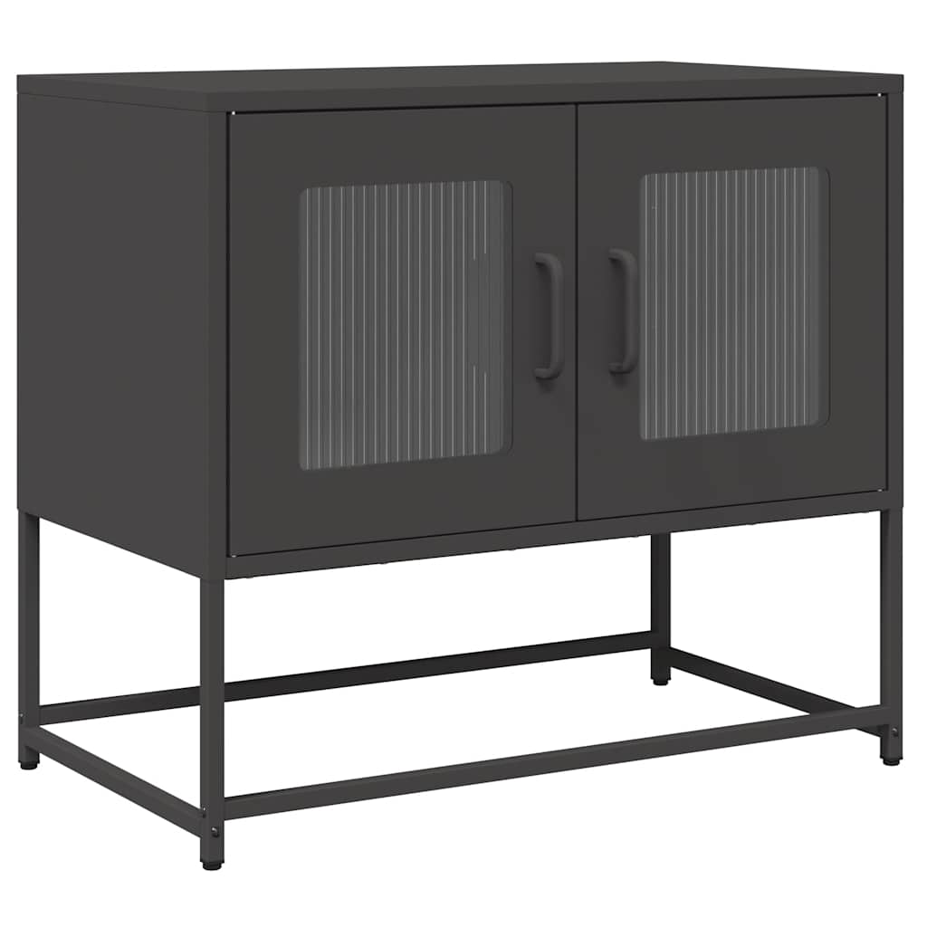 vidaXL TV Cabinet Black 68x39x60.5 cm Cold-rolled Steel
