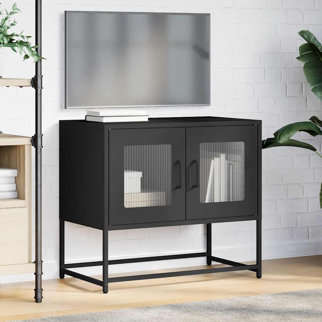vidaXL TV Cabinet Black 68x39x60.5 cm Cold-rolled Steel